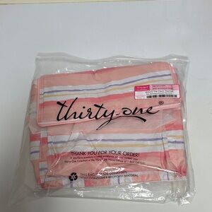 NWT Thirty-One Around the Clock Thermal Bag Multi-Color in “Sunwashed Stripe”